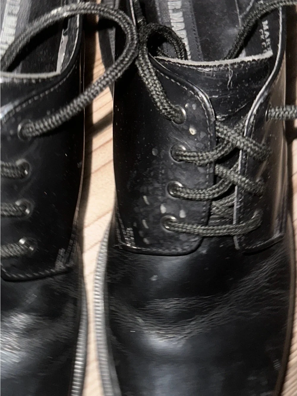 Dr. Martens Black Leather Lace-Up Chunky Derby Shoes